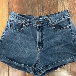 American Eagle size 10 cuffed denim shorts 3" inseam